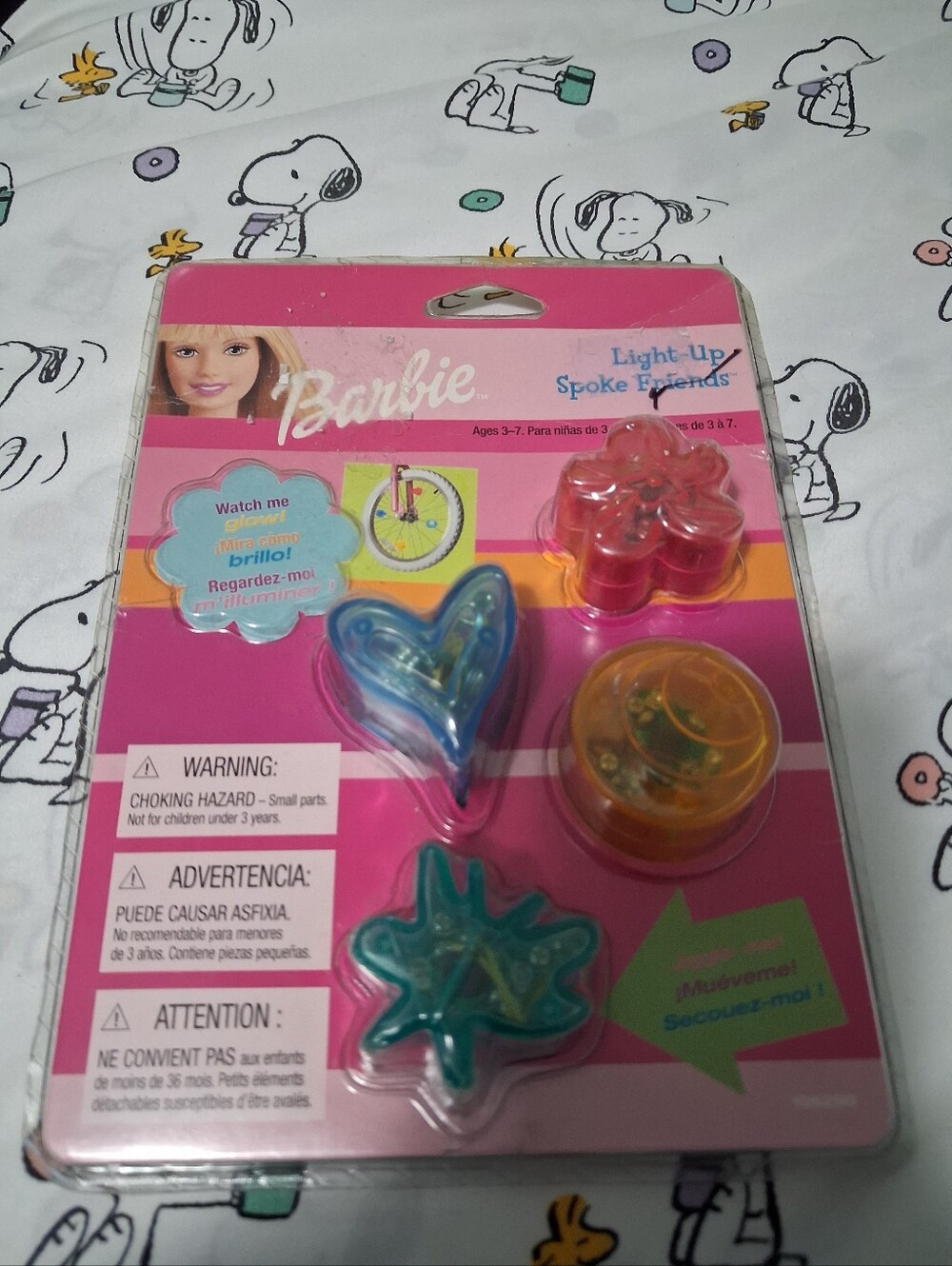 Vintage 2003 Barbie Light Up Spoke Friends Bike Decor Lights - Sealed